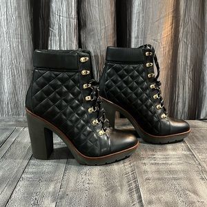 Kate Spade Gianna Black Napa Lace up Boots
NWT